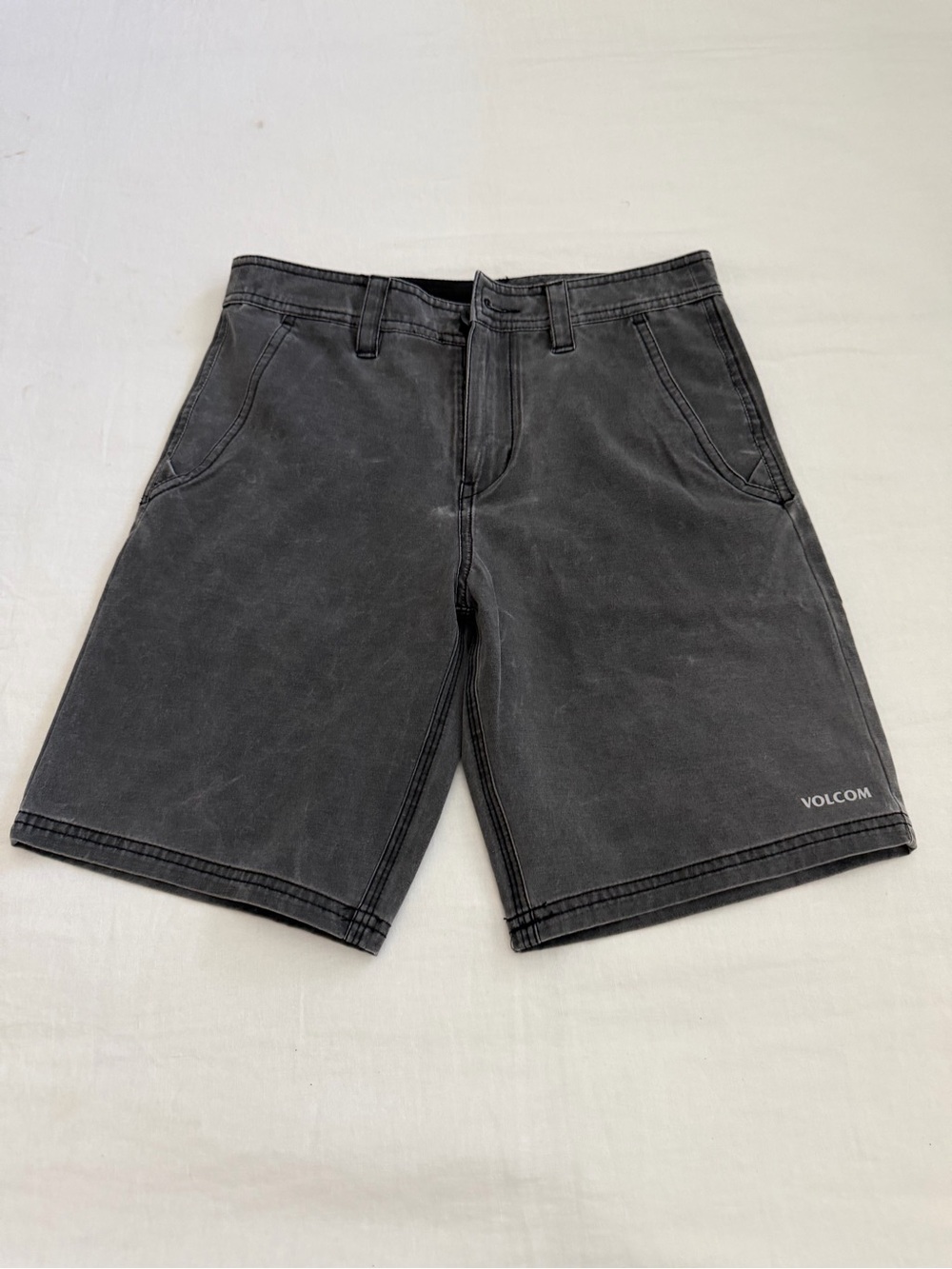 Volcom Big Boys Washed Charcoal Black Shorts